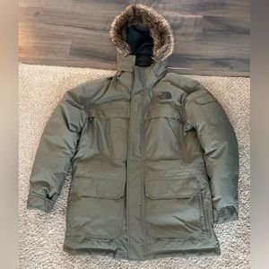 North Face Winter Parka Olive Green Large L